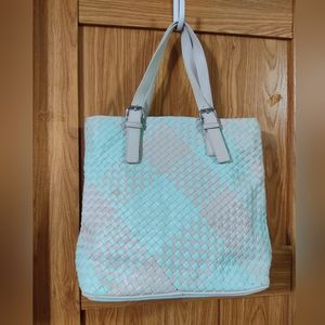 BASKETWEAVE TOTE by CHARMING CHARLIE good used condition